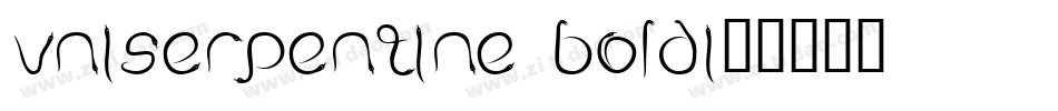 VNISerpentine BoldI字体转换